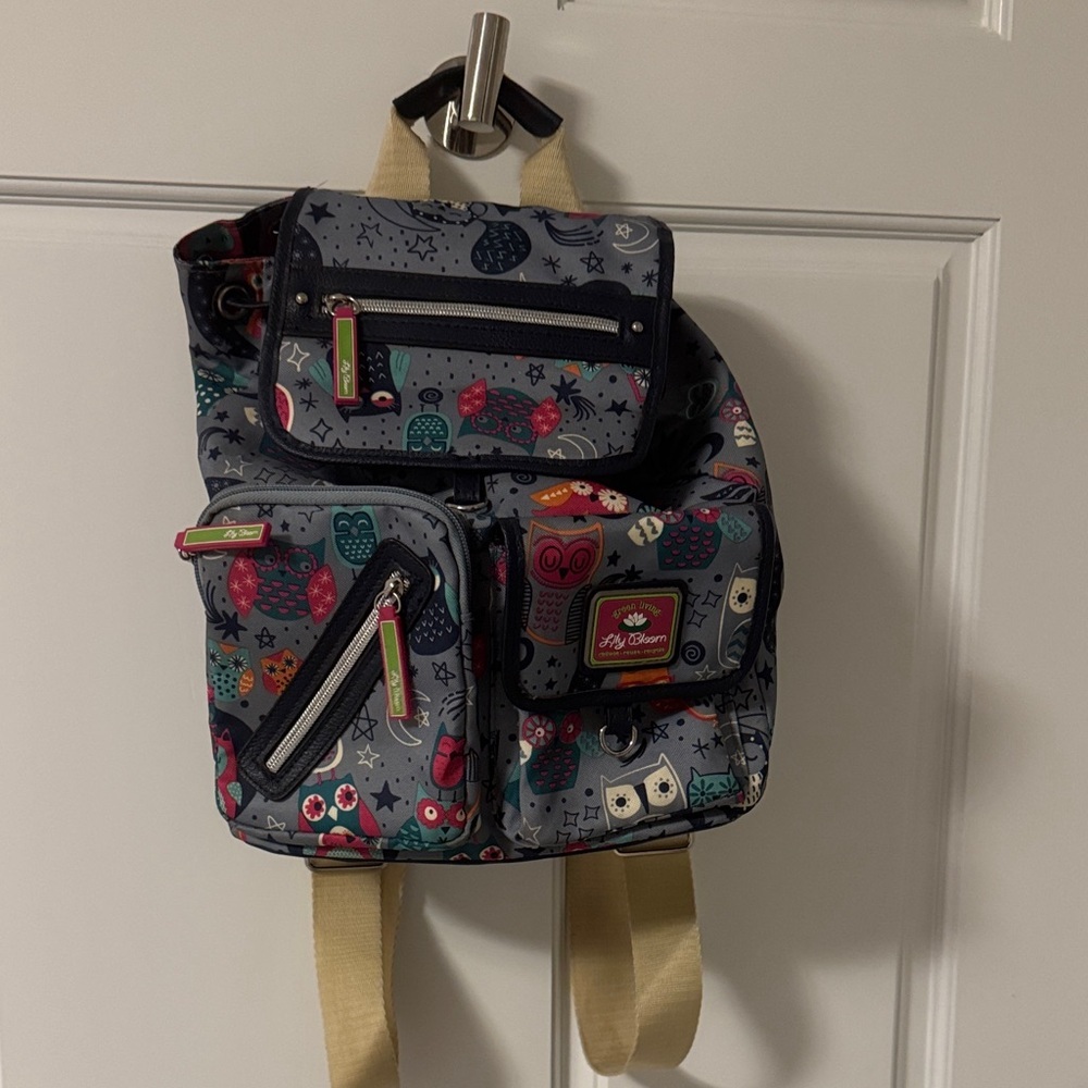 Lily Bloom Colorful Owl Backpack